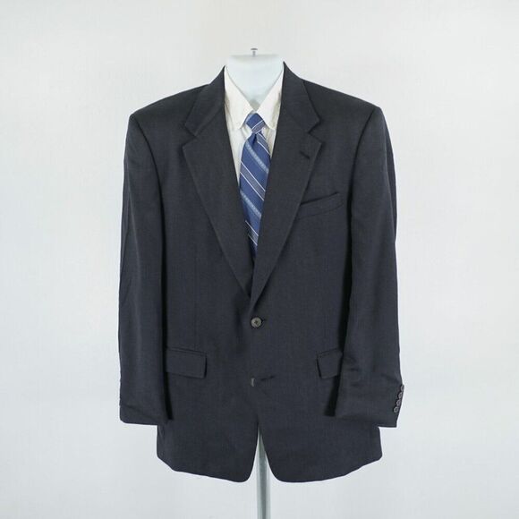 Austin Reed Tweed Wool Blue Herringbone‎ 42L 2 Button Sport Coat - Picture 4 of 13
